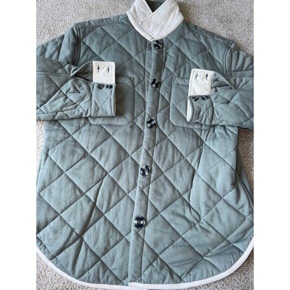 Z Supply Womens Quilted Shacket Jacket Green Sz S - Picture 3 of 6
